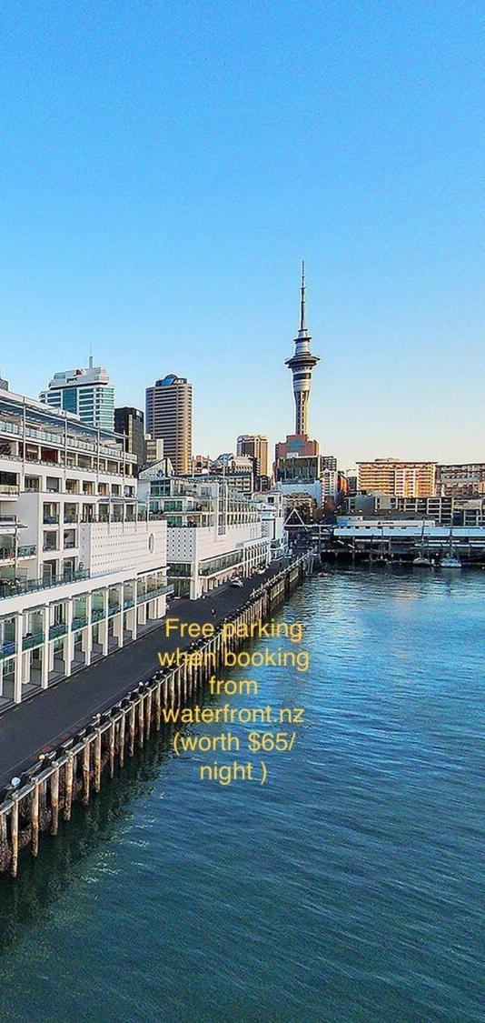 Waterfront Seaview Hotel Apartment - Same Building Block As Auckland Hilton Eksteriør bilde